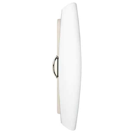 Besa Lighting Aero 21 Wall Sconce, Opal Matte, Polished Nickel Finish, 2x5W LED 272907-LED-PN